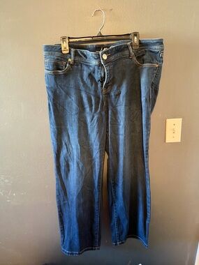 INC International Concepts Dark Blue Flare Jeans